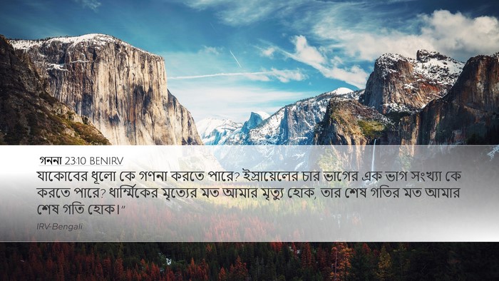 গননা 23:10 BENIRV Bible Verse Image