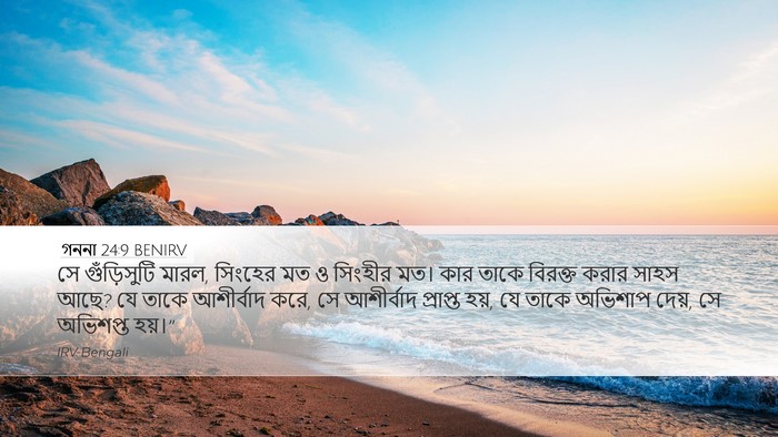 গননা 24:9 BENIRV Bible Verse Image