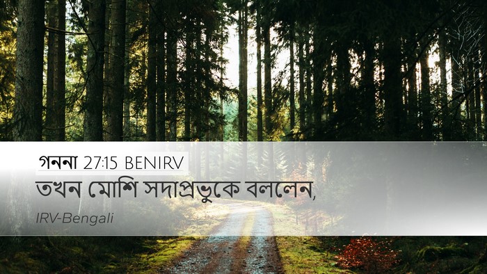 গননা 27:15 BENIRV Desktop Wallpaper - তখন মোশি - Desktop Bible Verse Wallpaper