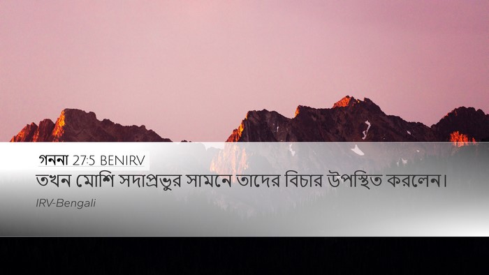 গননা 27:5 BENIRV Bible Verse Image