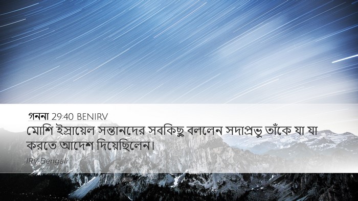গননা 29:40 BENIRV Bible Verse Image