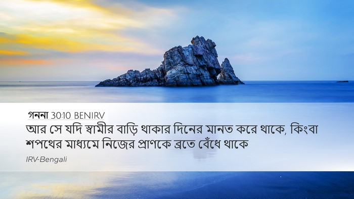 গননা 30:10 BENIRV Desktop Wallpaper - আর সে যদি স্বামীর - Desktop Bible Verse Wallpaper