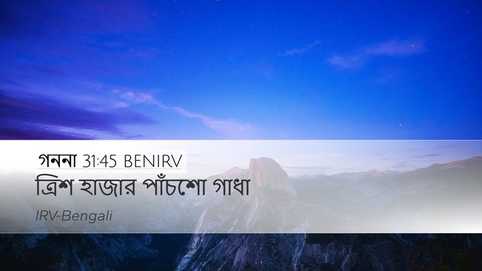 গননা 31:45 BENIRV Desktop Wallpaper - ত্রিশ হাজার - Desktop Bible Verse Wallpaper