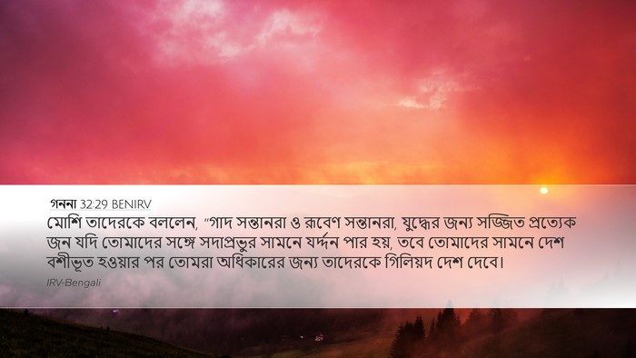 গননা 32:29 BENIRV Bible Verse Image