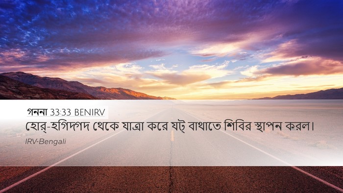 গননা 33:33 BENIRV Desktop Wallpaper - হোর্-হগিদ্গদ থেকে - Desktop Bible Verse Wallpaper