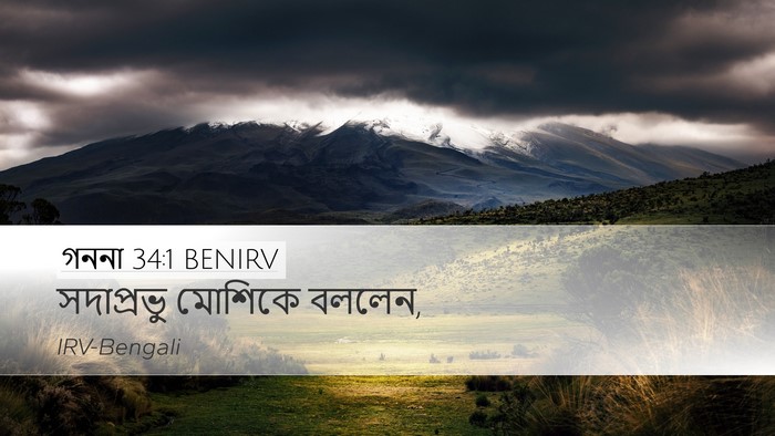 গননা 34:1 BENIRV Desktop Wallpaper - সদাপ্রভু মোশিকে - Desktop Bible Verse Wallpaper