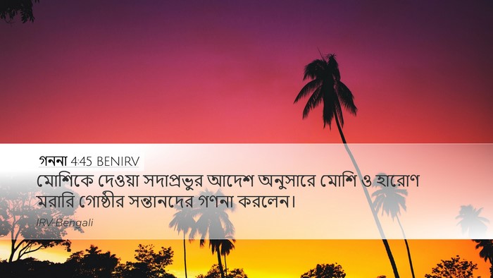 গননা 4:45 BENIRV Bible Verse Image