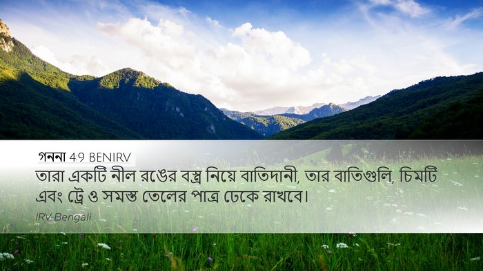 গননা 4:9 BENIRV Desktop Wallpaper - তারা একটি নীল রঙের - Desktop Bible Verse Wallpaper