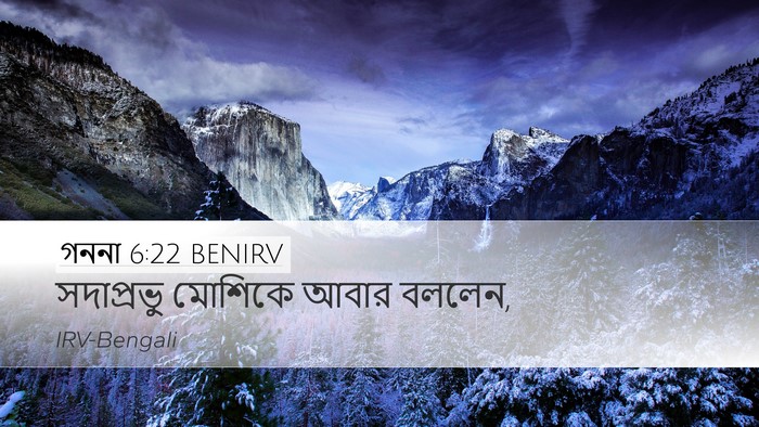 গননা 6:22 BENIRV Desktop Wallpaper - সদাপ্রভু মোশিকে - Desktop Bible Verse Wallpaper