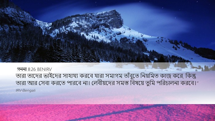 গননা 8:26 BENIRV Desktop Wallpaper - তারা তাদের ভাইদের - Desktop Bible Verse Wallpaper