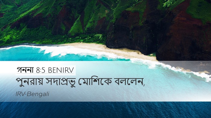 গননা 8:5 BENIRV Desktop Wallpaper - পুনরায় সদাপ্রভু - Desktop Bible Verse Wallpaper