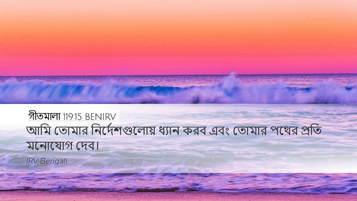 গীতমালা 119:15 BENIRV Bible Verse Image