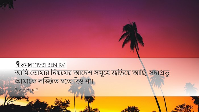 গীতমালা 119:31 BENIRV Desktop Wallpaper - আমি তোমার নিয়মের - Desktop Bible Verse Wallpaper