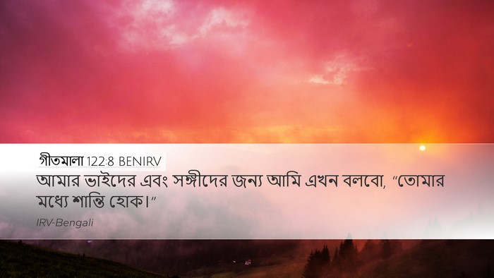 গীতমালা 122:8 BENIRV Desktop Wallpaper - আমার ভাইদের এবং - Desktop Bible Verse Wallpaper