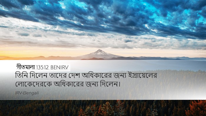 গীতমালা 135:12 BENIRV Desktop Wallpaper - তিনি দিলেন তাদের - Desktop Bible Verse Wallpaper