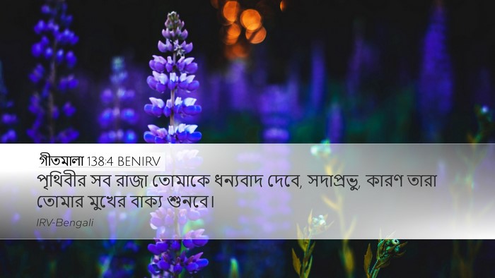গীতমালা 138:4 BENIRV Bible Verse Image