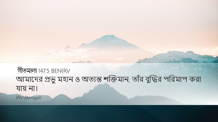 গীতমালা 147:5 BENIRV Bible Verse Image
