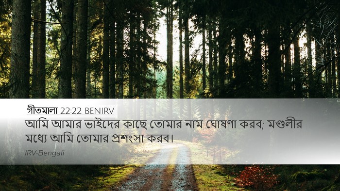 গীতমালা 22:22 BENIRV Bible Verse Image