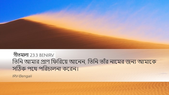 গীতমালা 23:3 BENIRV Bible Verse Image