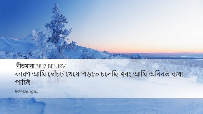 গীতমালা 38:17 BENIRV Desktop Wallpaper - কারণ আমি হোঁচট - Desktop Bible Verse Wallpaper