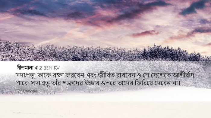 গীতমালা 41:2 BENIRV Desktop Wallpaper - সদাপ্রভুু, তাকে - Desktop Bible Verse Wallpaper