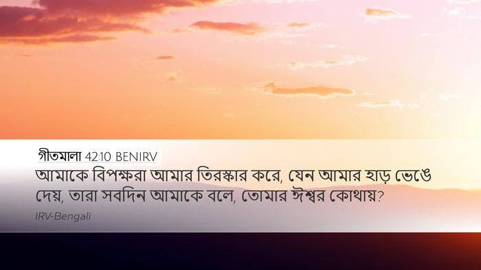 গীতমালা 42:10 BENIRV Bible Verse Image