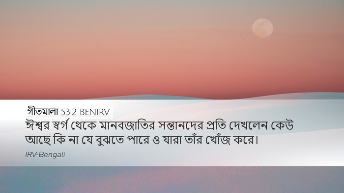 গীতমালা 53:2 BENIRV Desktop Wallpaper - ঈশ্বর স্বর্গ থেকে - Desktop Bible Verse Wallpaper
