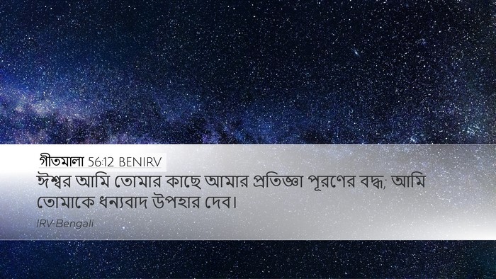 গীতমালা 56:12 BENIRV Bible Verse Image