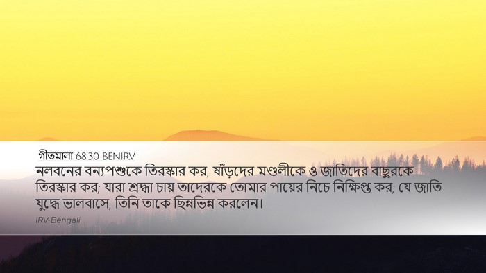 গীতমালা 68:30 BENIRV Bible Verse Image