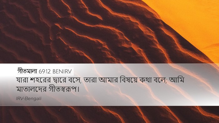 গীতমালা 69:12 BENIRV Desktop Wallpaper - যারা শহরের দ্বারে - Desktop Bible Verse Wallpaper