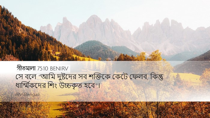গীতমালা 75:10 BENIRV Bible Verse Image