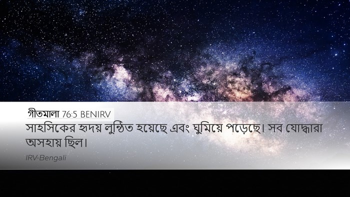 গীতমালা 76:5 BENIRV Bible Verse Image