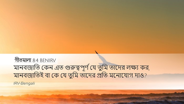 গীতমালা 8:4 BENIRV Desktop Wallpaper - মানবজাতি কেন এত - Desktop Bible Verse Wallpaper
