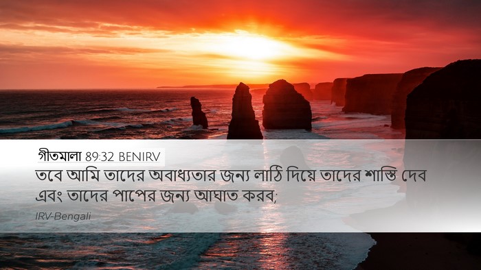 গীতমালা 89:32 BENIRV Bible Verse Image