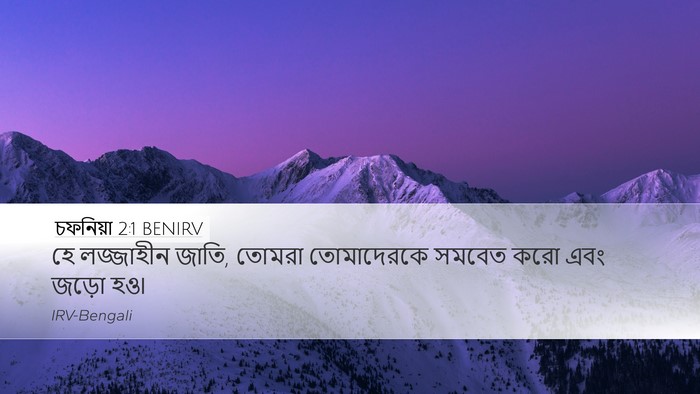 চফনিয়া 2:1 BENIRV Bible Verse Image