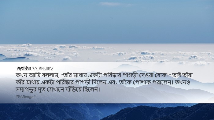 জখৰিয়া 3:5 BENIRV Bible Verse Image