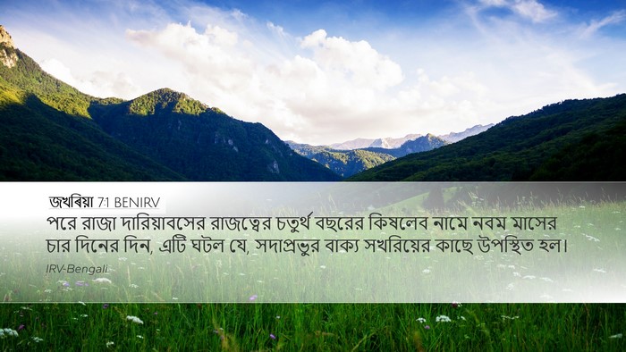জখৰিয়া 7:1 BENIRV Bible Verse Image