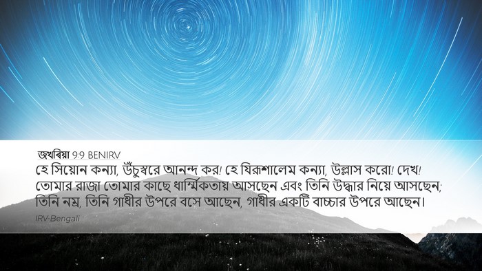 জখৰিয়া 9:9 BENIRV Bible Verse Image