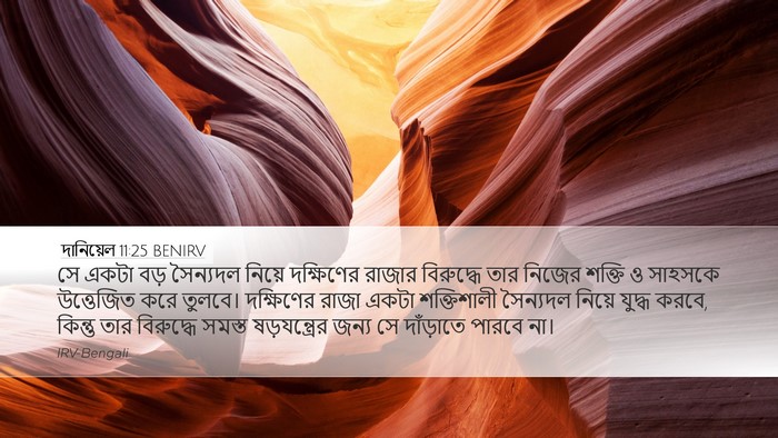 দানিয়েল 11:25 BENIRV Bible Verse Image