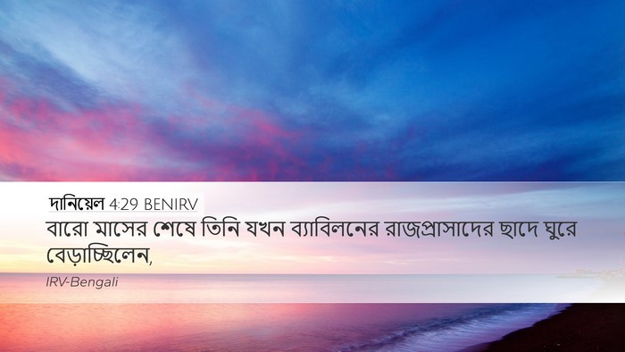 দানিয়েল 4:29 BENIRV Desktop Wallpaper - বারো মাসের শেষে - Desktop Bible Verse Wallpaper