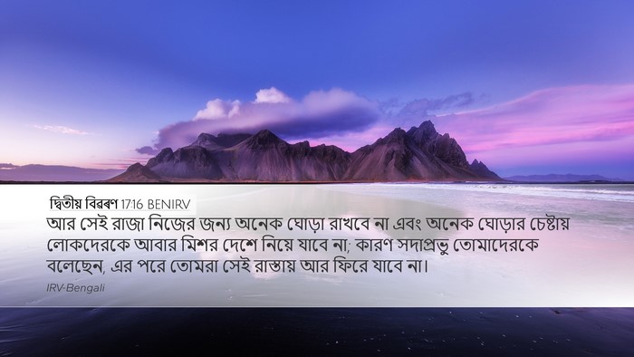 দ্বিতীয় বিৱৰণ 17:16 BENIRV Bible Verse Image
