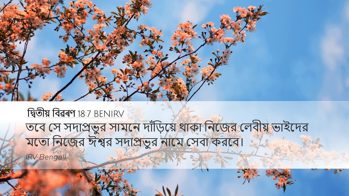 দ্বিতীয় বিৱৰণ 18:7 BENIRV Desktop Wallpaper - তবে সে সদাপ্রভুর - Desktop Bible Verse Wallpaper
