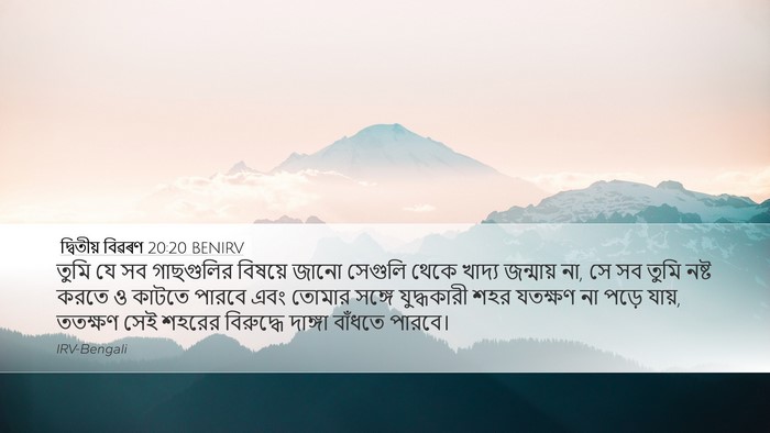 দ্বিতীয় বিৱৰণ 20:20 BENIRV Desktop Wallpaper - তুমি যে সব - Desktop Bible Verse Wallpaper