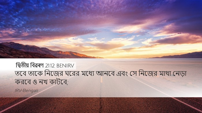 দ্বিতীয় বিৱৰণ 21:12 BENIRV Bible Verse Image