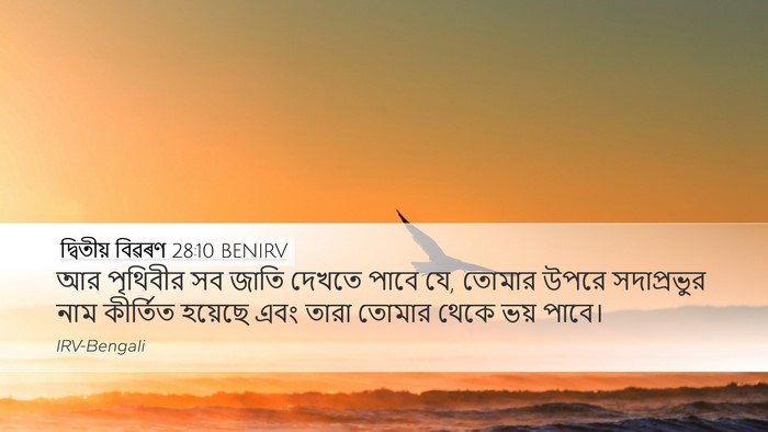 দ্বিতীয় বিৱৰণ 28:10 BENIRV Bible Verse Image