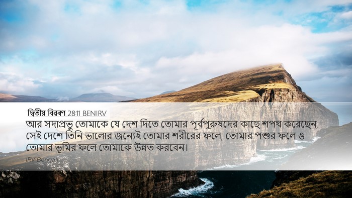 দ্বিতীয় বিৱৰণ 28:11 BENIRV Bible Verse Image