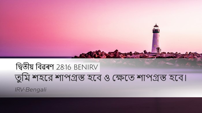 দ্বিতীয় বিৱৰণ 28:16 BENIRV Desktop Wallpaper - তুমি শহরে - Desktop Bible Verse Wallpaper