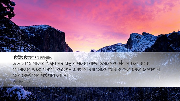 দ্বিতীয় বিৱৰণ 3:3 BENIRV Bible Verse Image
