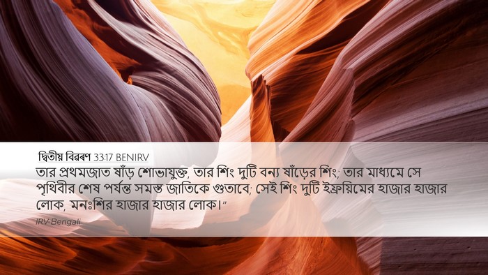 দ্বিতীয় বিৱৰণ 33:17 BENIRV Bible Verse Image