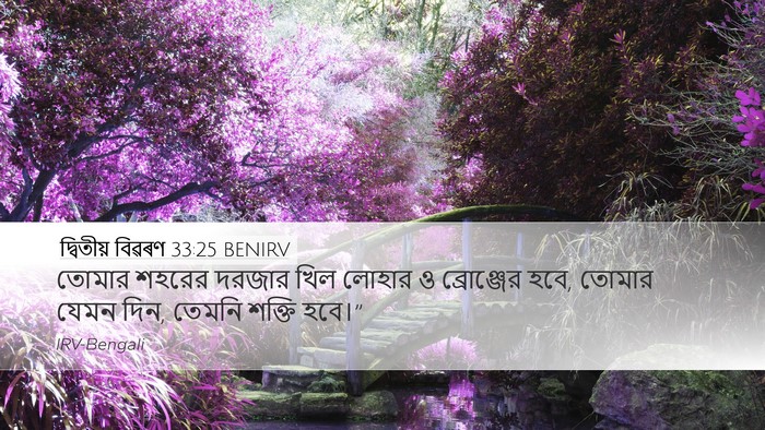 দ্বিতীয় বিৱৰণ 33:25 BENIRV Bible Verse Image